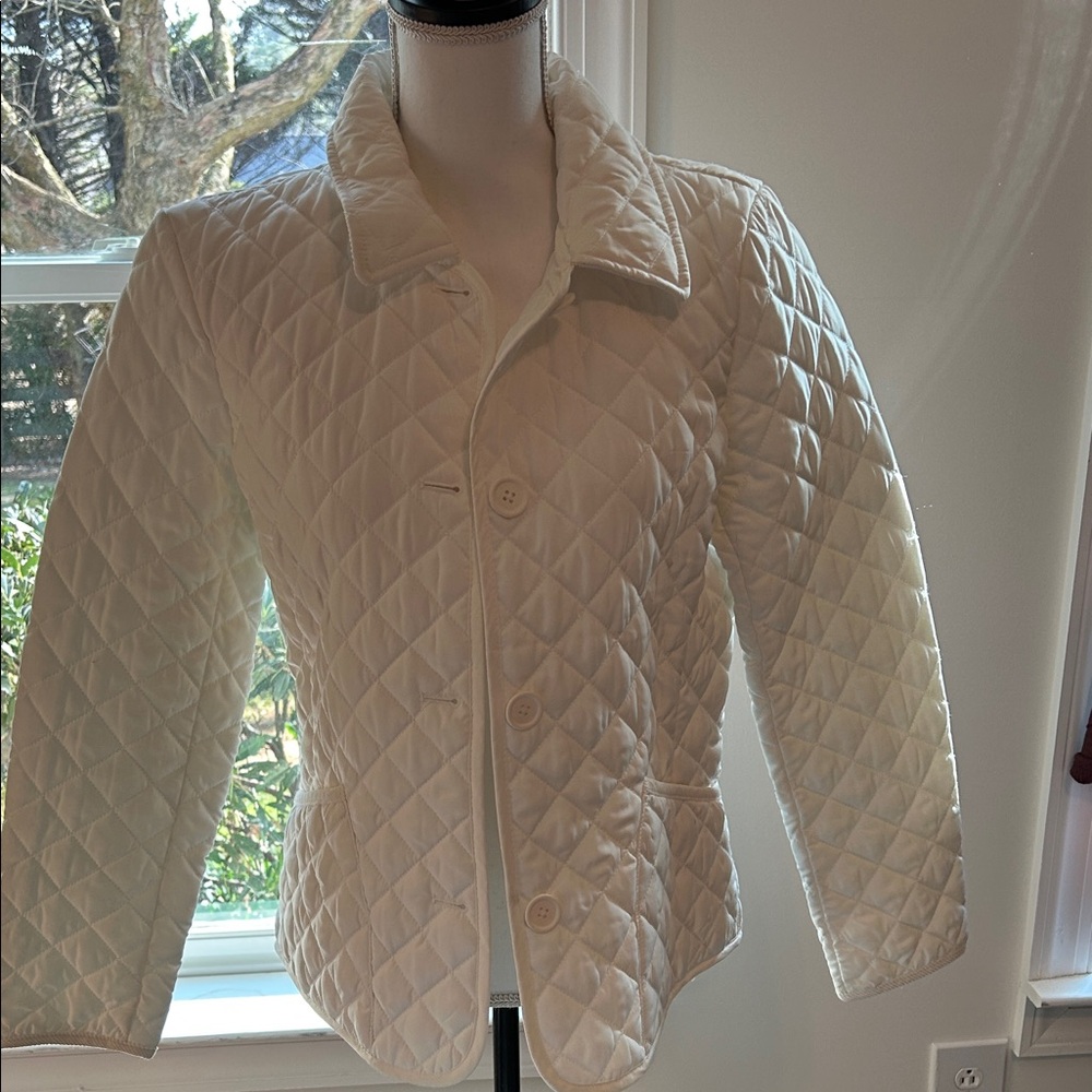 Tommy Hilfiger Women's White Quilted Puffer Jacket